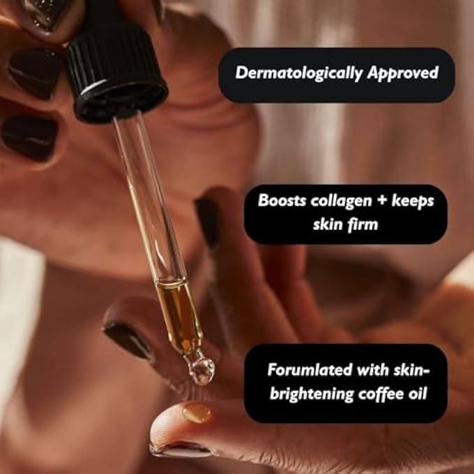 UpCircle ORGANIC FACE SERUM WITH COFFEE OIL 1OZ - VITAMIN C CLEAN NATURAL HYDRATING FACIAL OIL - VEGAN + CRUELTY-FREE - Image 3